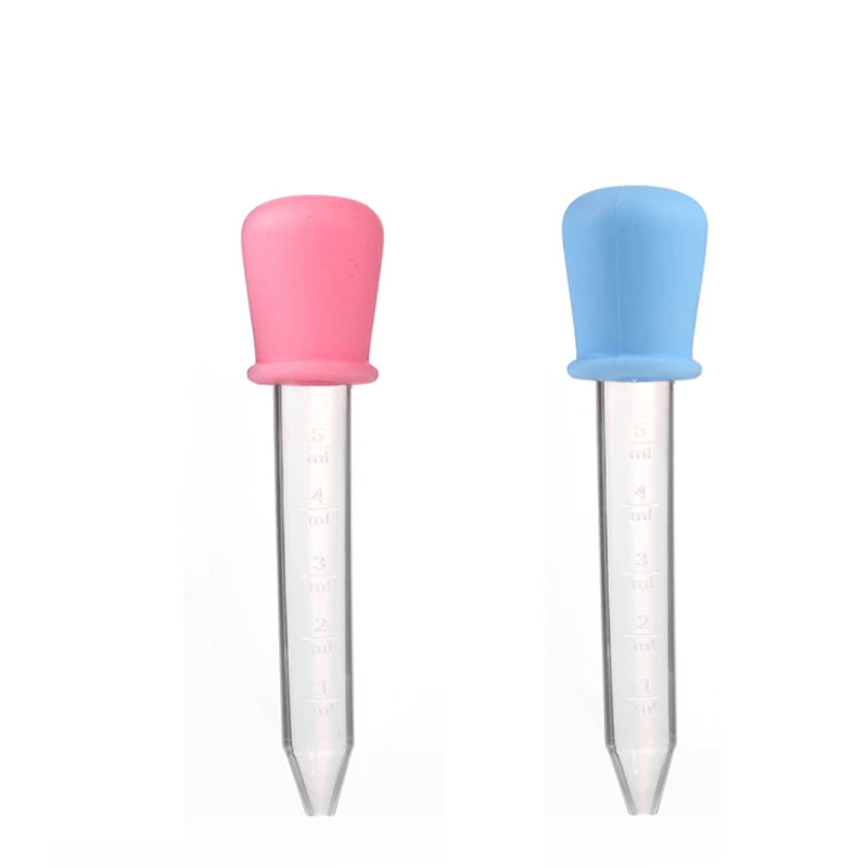 5/10 Pcs  5ml Small Silicone Plastic Pipette Dropper Feeding Medicine