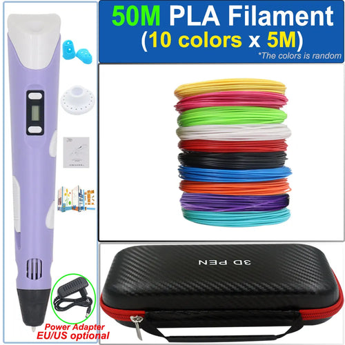 Children's 3D Pen 3D Drawing Printing Pen with LCD Screen Power