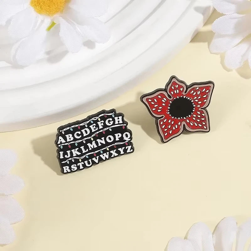 Sci-fi Horror Movies Brooch Enamel Pins Red Cannibal Flowers 26