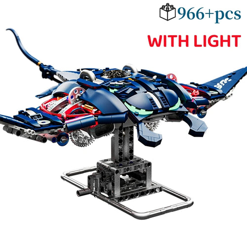 Mechanical Shark Building Set, Sea Life Crocodile Parrot Mantis