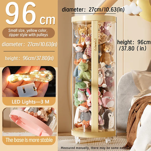 Transparent Doll Storage Box Plush Toy Organization Toy Storage Tube
