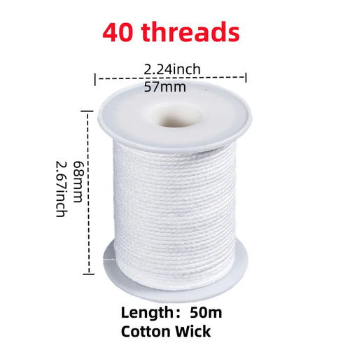 1 Roll Candle Cotton Wicks +100pcs Metal Candle Wick Sustainer Tabs