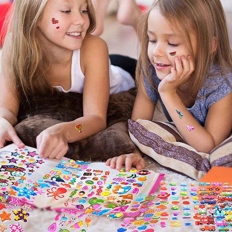 12pcs/set Children Bubble Stickers 3D Sticker Toy Plastic Multiple