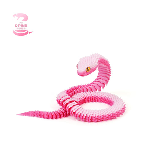New 30cm 3D Printed Snake Decoration 3D Printed Animals Desk