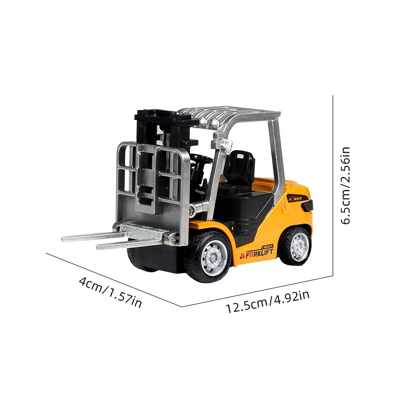 1/64 Remote-controlled Alloy Forklift Engineering Vehicle Tabletop