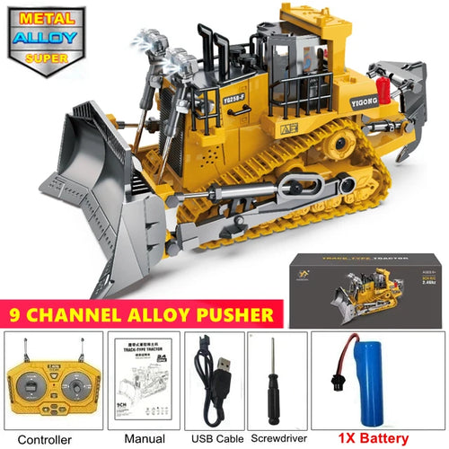 4WD Remote Control Excavator 4x4 Alloy Dump Truck Bulldozer Radio