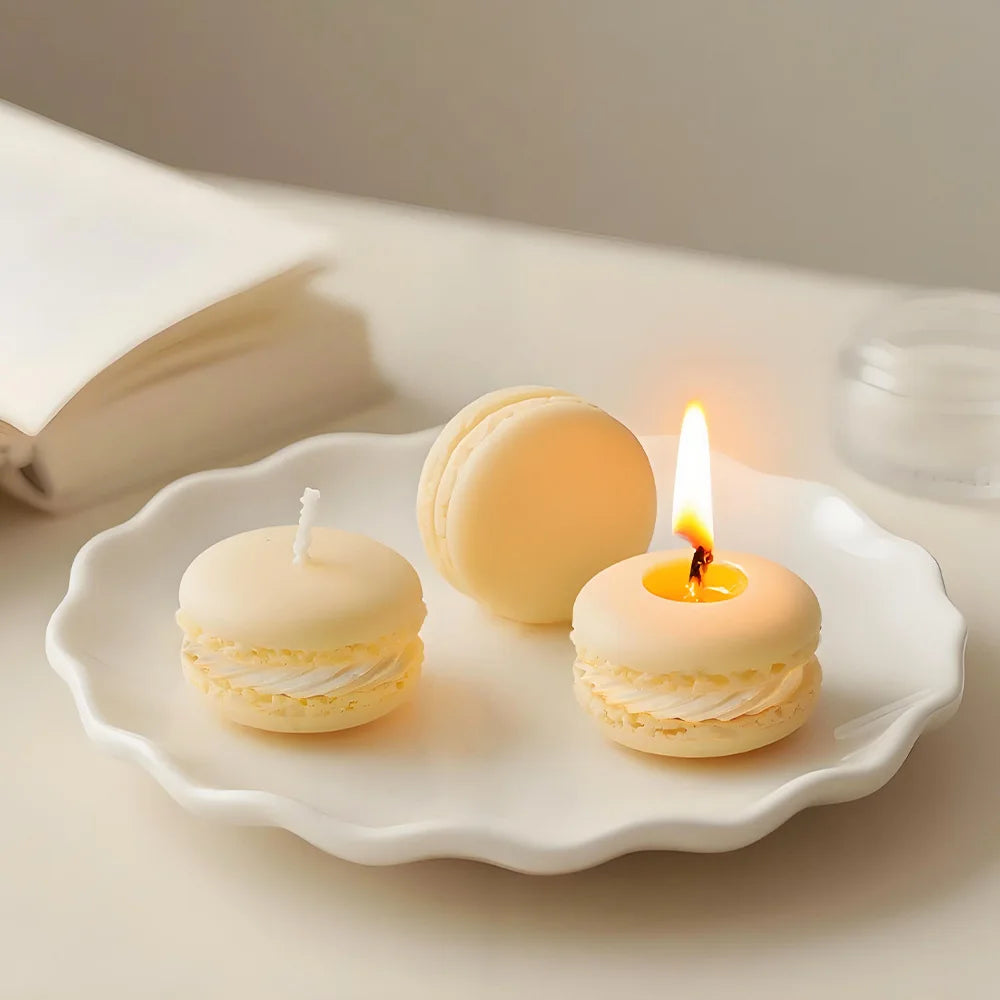 Macaron 3D Silicon Mold for Candle Soap Making Fondant Cake Molds