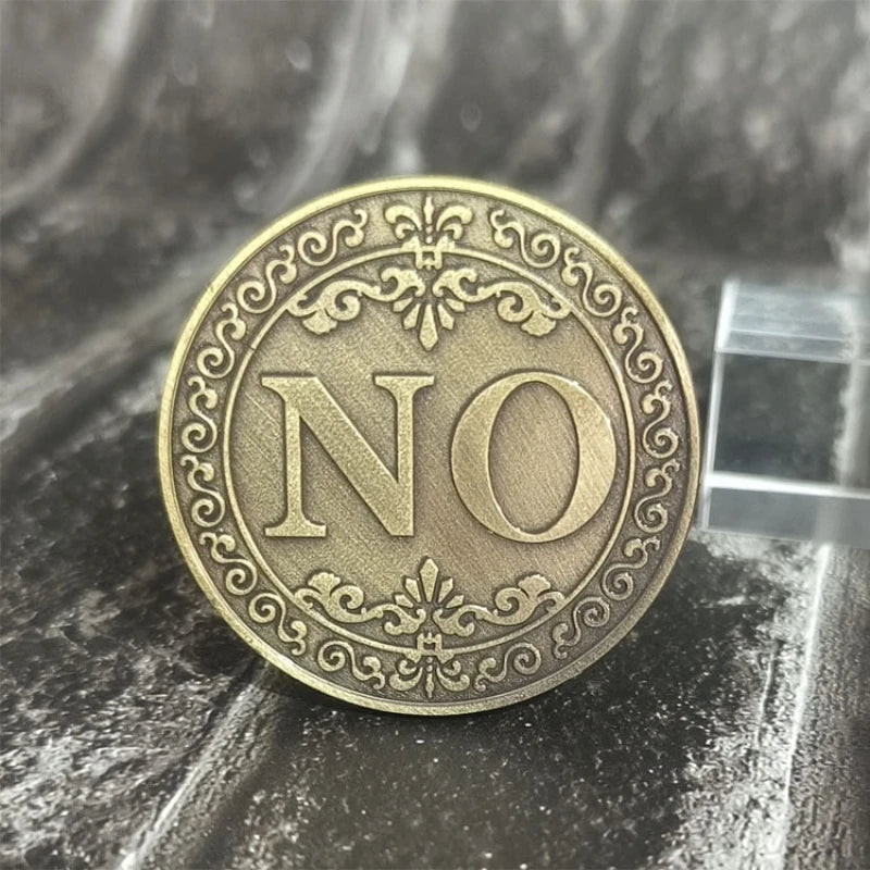 1PC Bronze Yes or No Commemorative Coin Souvenir Non-currency Coins