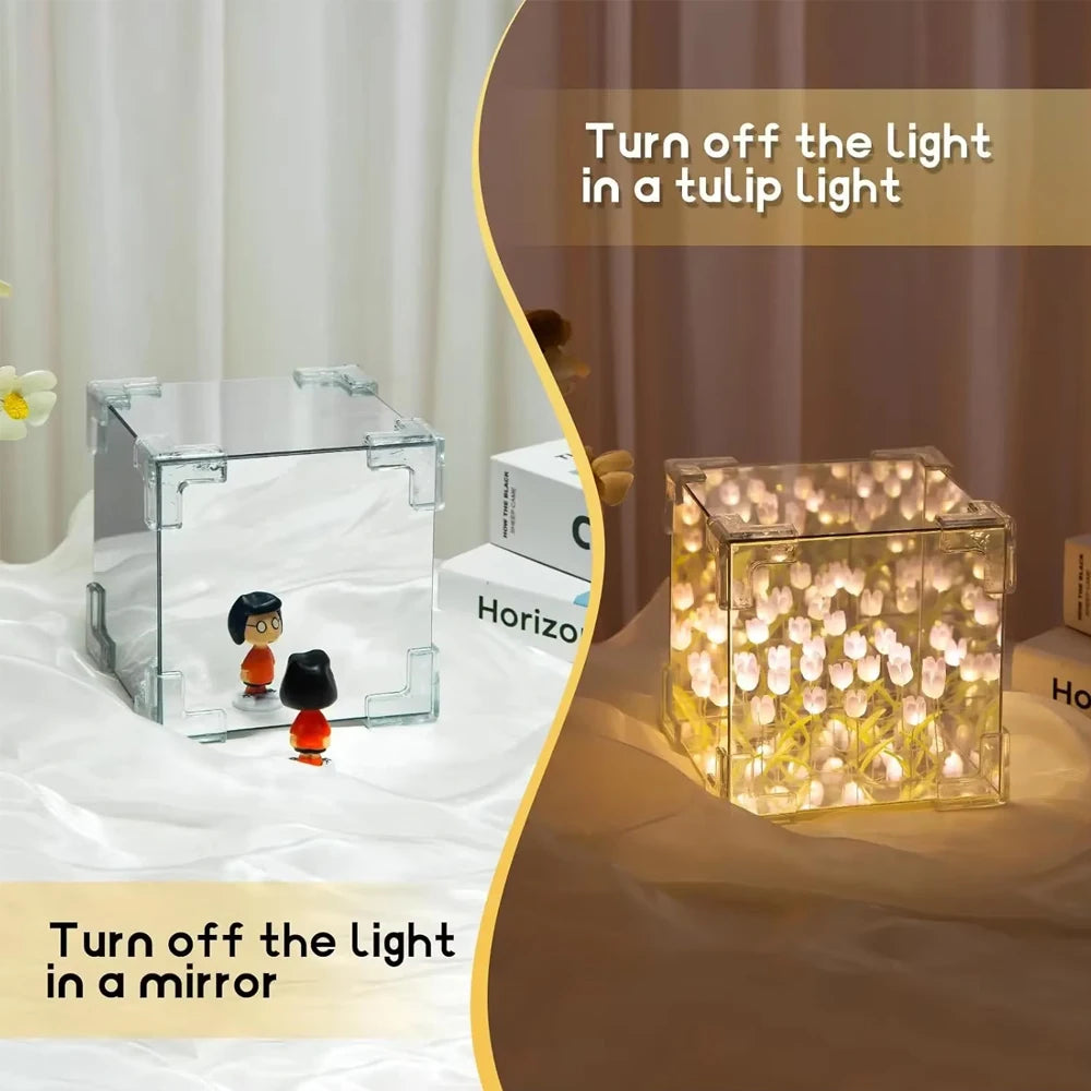 Handmade DIY Tulip Flower Cube Night Light GT Full Set of Material