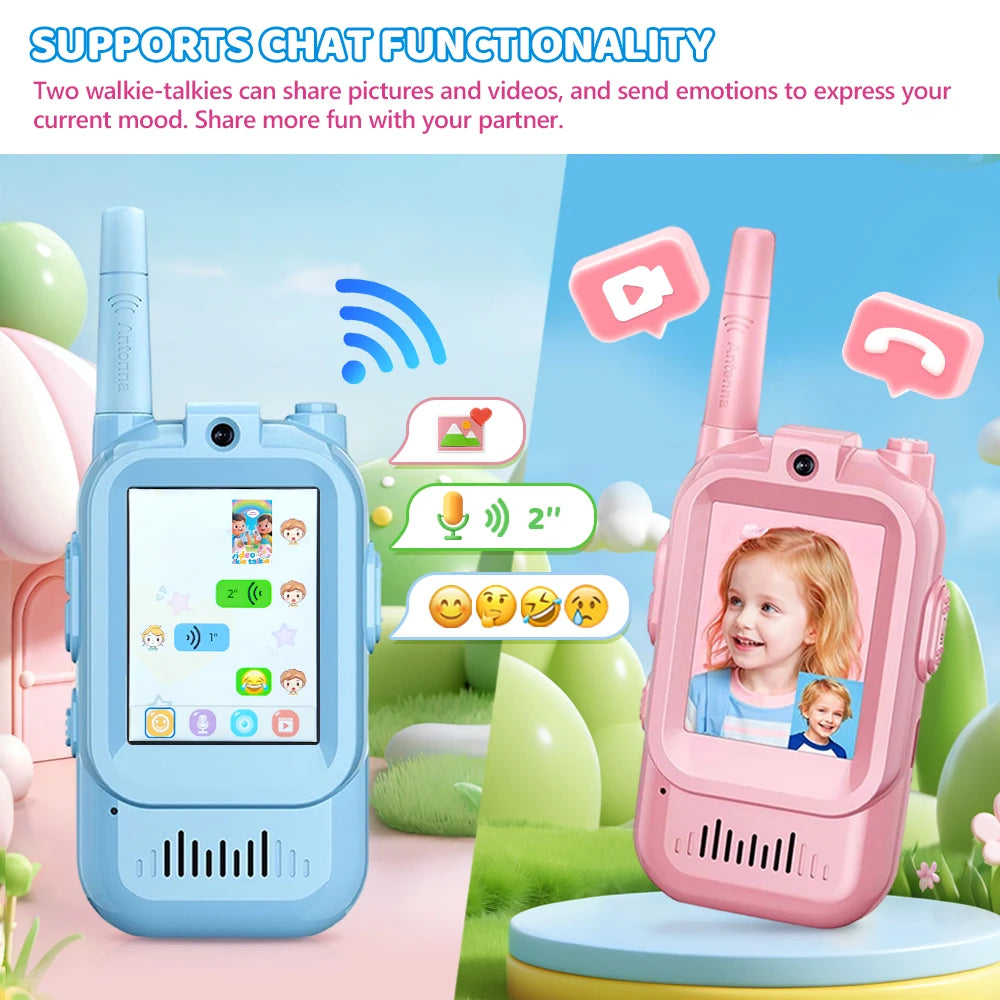 JCMO Video Walkie Talkies for Kids 2 Pack Funny Voice Change