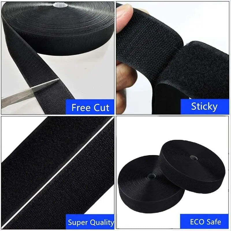 10Meter Heavy Duty Sew-on Hook and Loop Tape | Non-Adhesive Magic