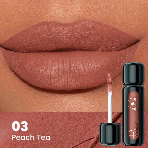 1pc Matte Velvet Lip Gloss, Highly Saturated Liquid Lip Mud, Non-Stick