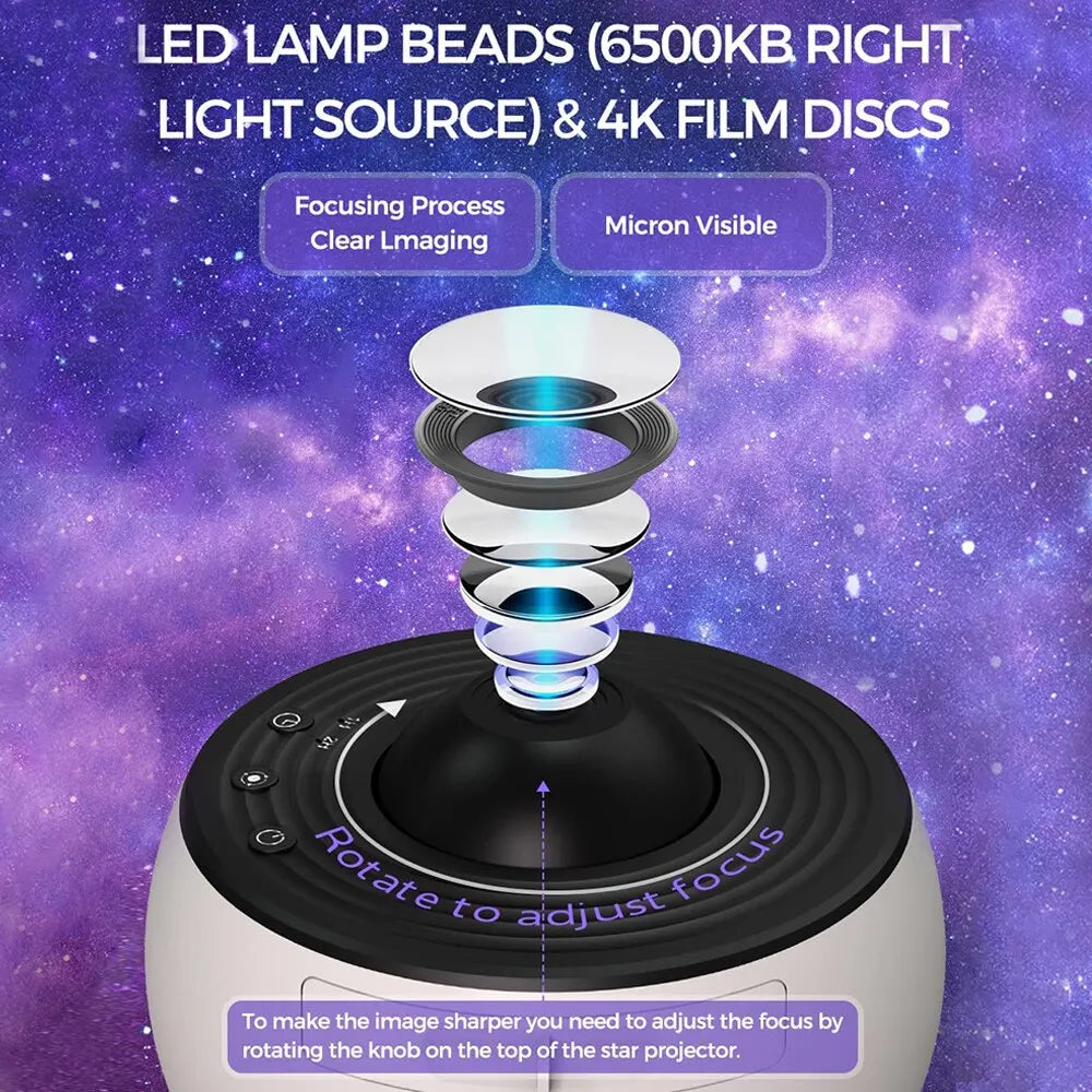 Night Light Galaxy Projector Starry Sky Projector Rotate Planetarium