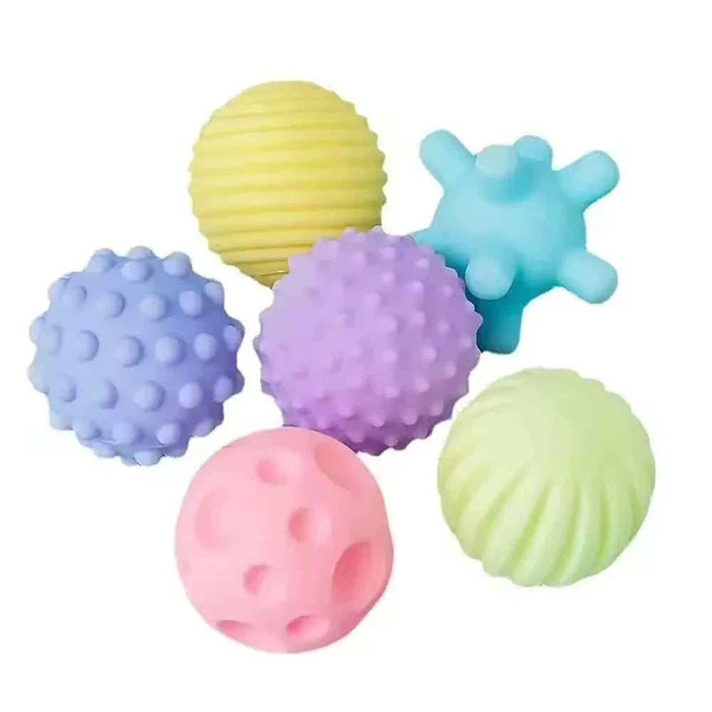 6Pcs Textured Multi Ball Set Develop Tactile Senses Toy Baby Touch