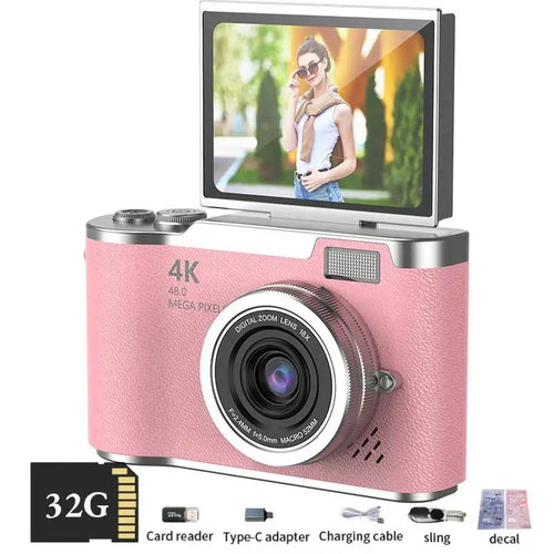 4K Digital Camera Beauty Filters 48MP HD Student CCD Camera CMOS Anti