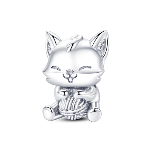 Fit Original 925 Sterling Silver Charms Beads Cute Cat Avocado Purple