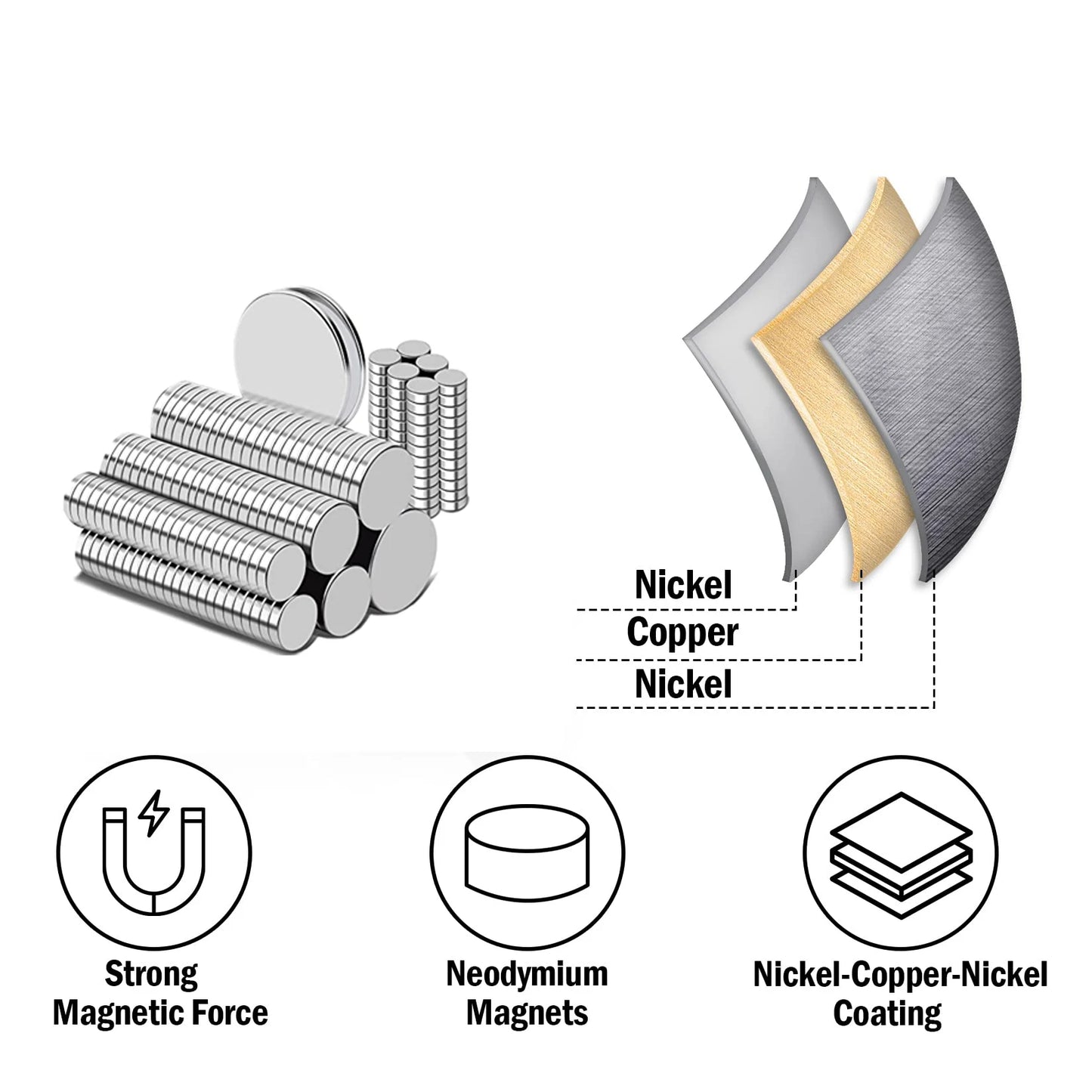 Super Strong Round Magnets Powerful Neodymium Magnets for Fridge, DIY,