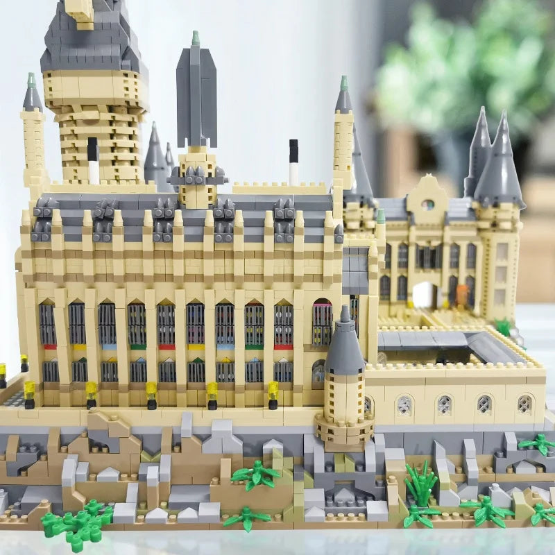 Micro Bricks City Creative Medieval Magic School Castle Famous