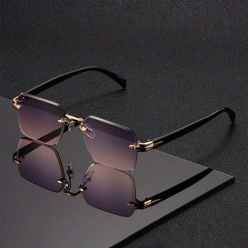Classic Unisex Fashion Sunglasses Frameless Trendy Eyewear for Holiday