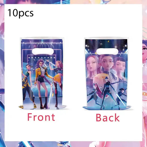 10PCS K-Pop Demon Hunter Theme Party Gift Bags Birthday Candy Bags