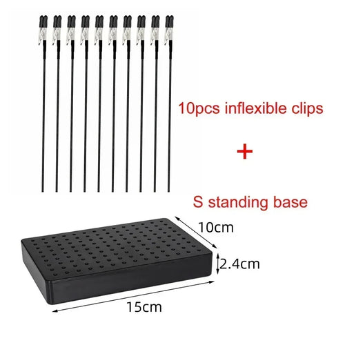 Model Painting Stand Base with 10pcs Metal Flexible Alligator Clips