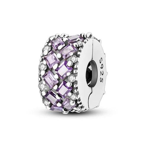 Original 925 Sterling Silver Clip Charm Inlaid Zircon Cat Butterfly