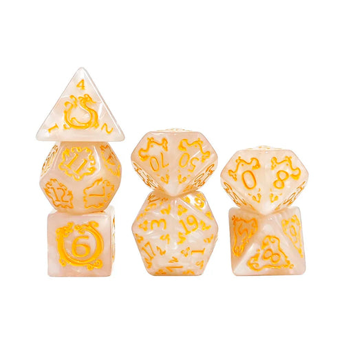 7pcs DND Dice 7Pcs/set Dragon Pattern Polyhedral Dices Role Playing