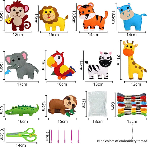 Woodland Animals Craft Kit Forest Creatures DIY Sewing Felt Plush