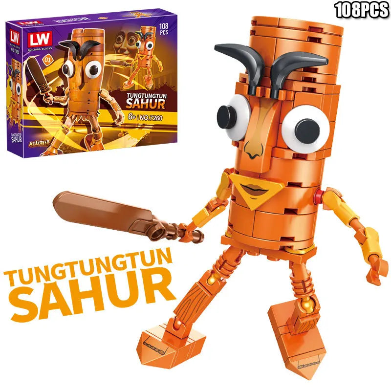 Tung Tung Sahur‌ Figure Block Toy Tralalero Tralala‌，LiriLi