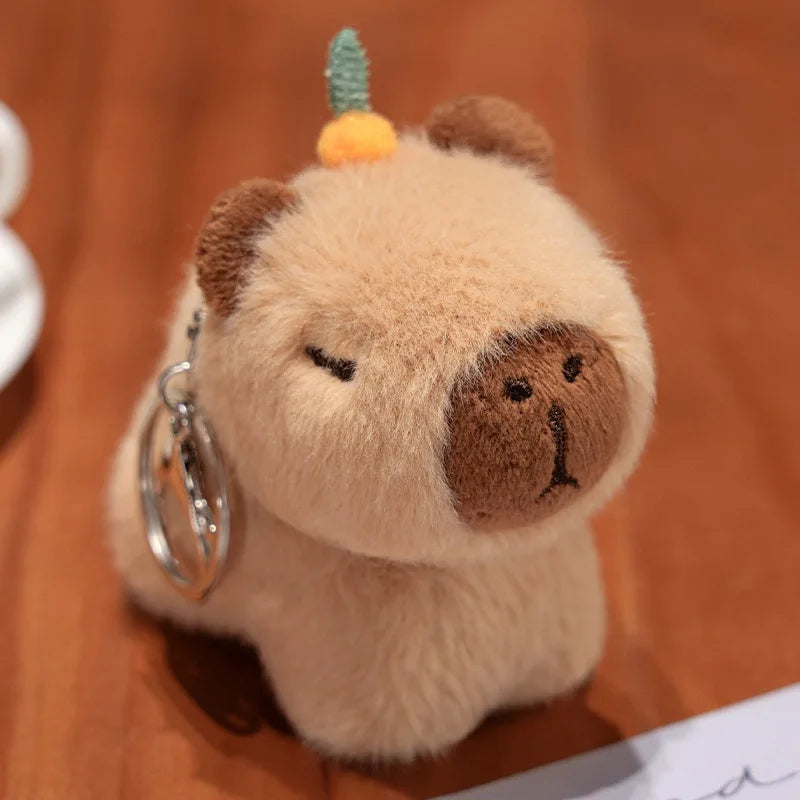 Capybara Plush Toy Pendant Capibara Plushie Keychain Kawaii Bag Key