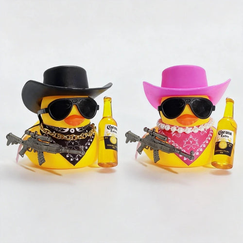 Cowboy Rubber Duck Car Ornament for Jeep Duck Car Dashboard