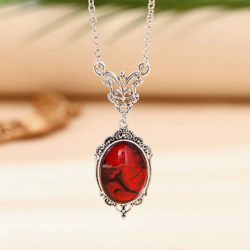 Gothic Vampire Cameo Pendant Choker Velvet Necklace for Women Fashion