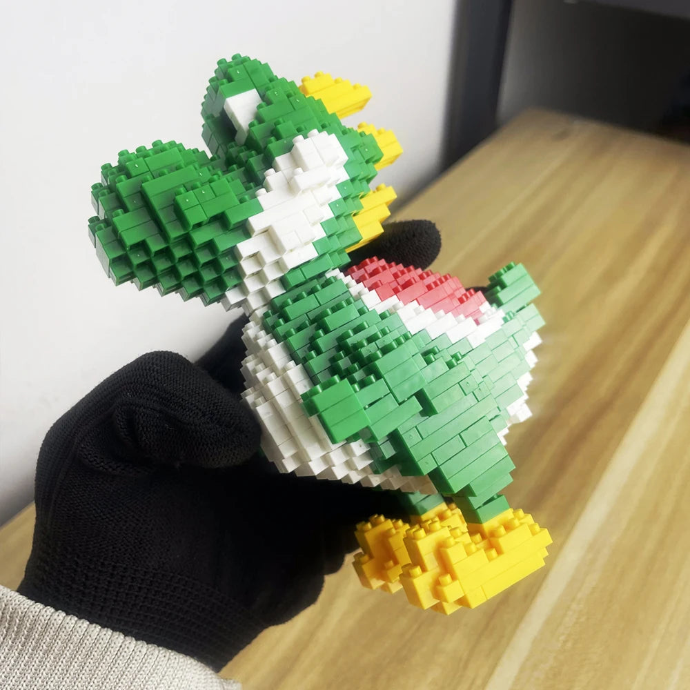 Dinosaur Building Blocks Toys Set: Green Velociraptor and