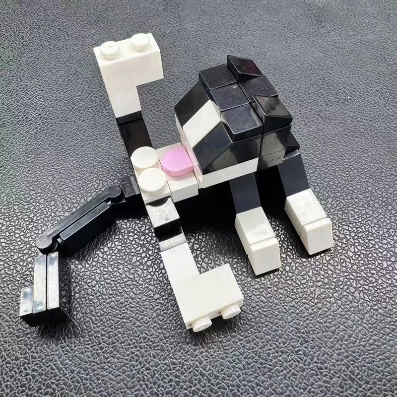Animal Series 62Pcs MOC Bricks Cat Figires DIY Building Blocks Kids