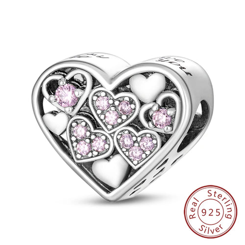 Hot Sale Charm Bead Pendant 925 Sterling Silver Firefly Love Heart