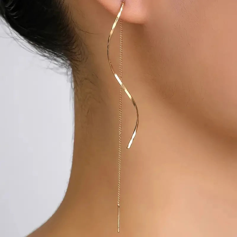 2PC Women's Fashion Simple Light Luxury Earrings Jewelry Accessories