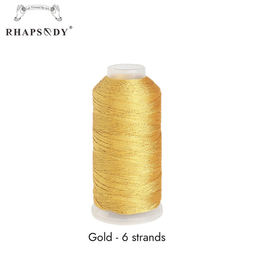 Rhapsody Metallic Thread 3/6/9/12 Strands Jewelry Thread Craft Gold