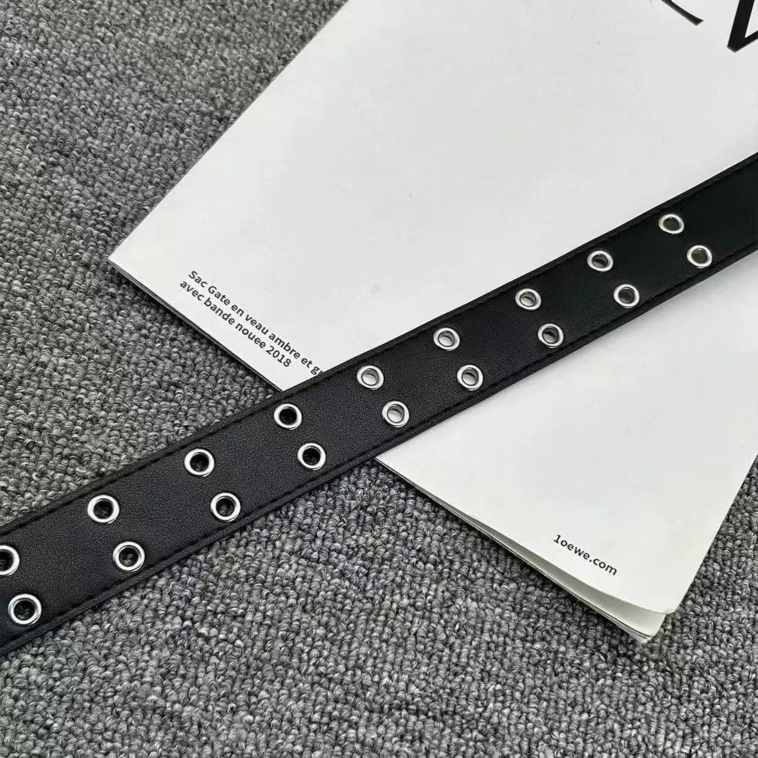 New Stylish Y2K Hollow PU Leather Fashion Punk Belt For Men