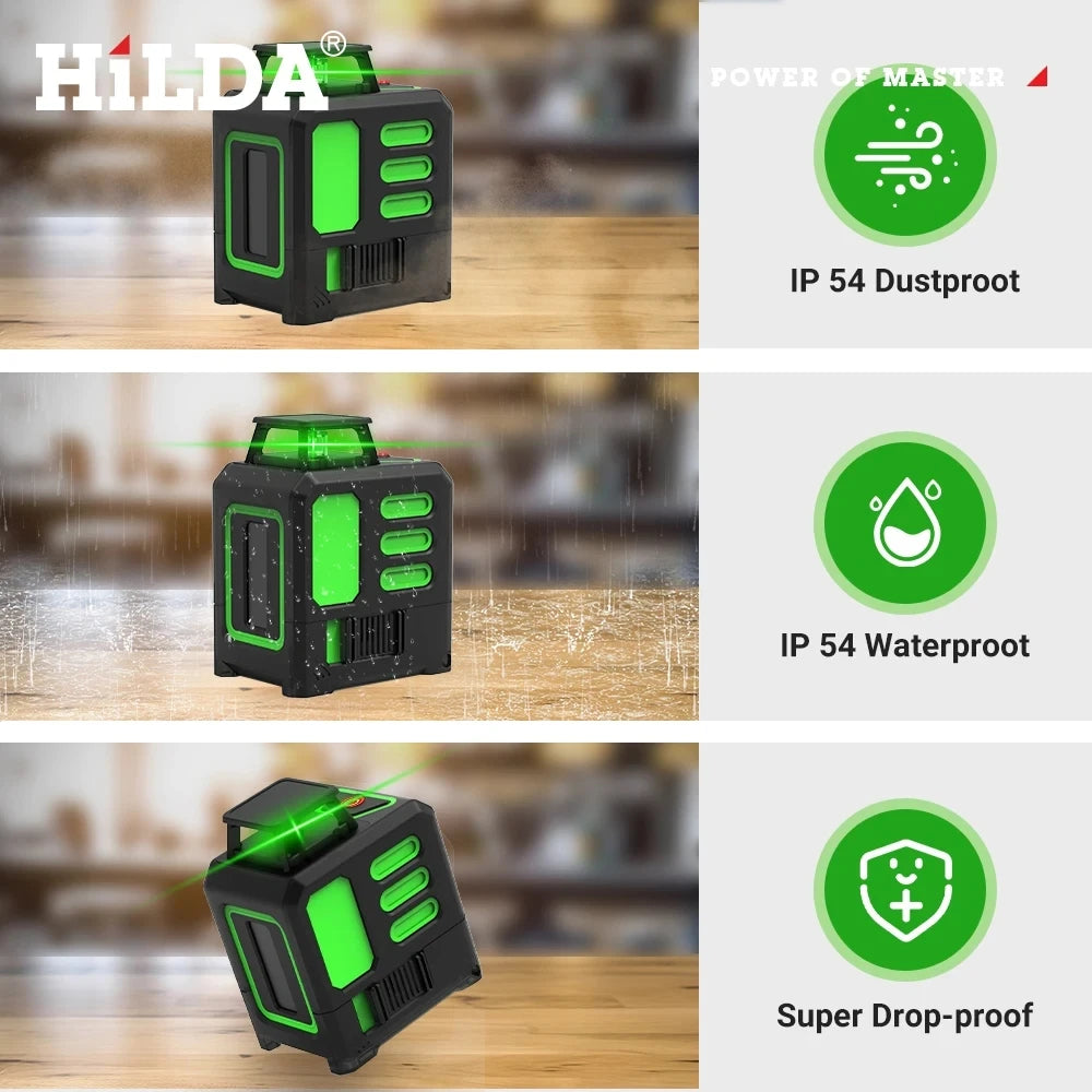 HILDA Laser Level 2 lines/5 Lines 360 Automatic Leveling Level