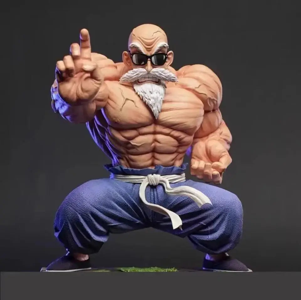 9cm Anime Dragon Ball Mini Figure Goku Kame Sennin Figurine Muscle