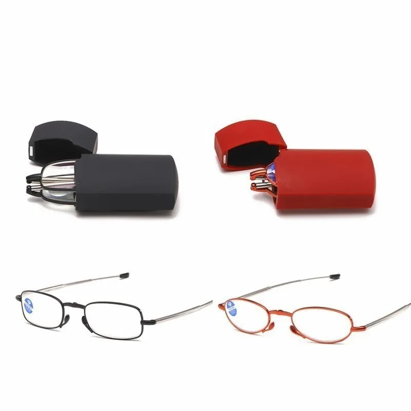 Gift Case Foldable Reading Glasses +1.00 to +4.00 Strength Men Women