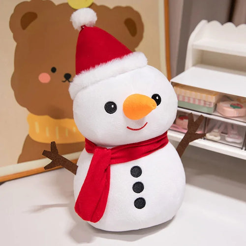 Cute Santa Claus & Elk Snowman Gingerbread Man Plush Toys Stuffed