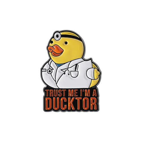 Trust Me I'm a Doctor Enamel Pin Animal Veterinarian Plague Doctor