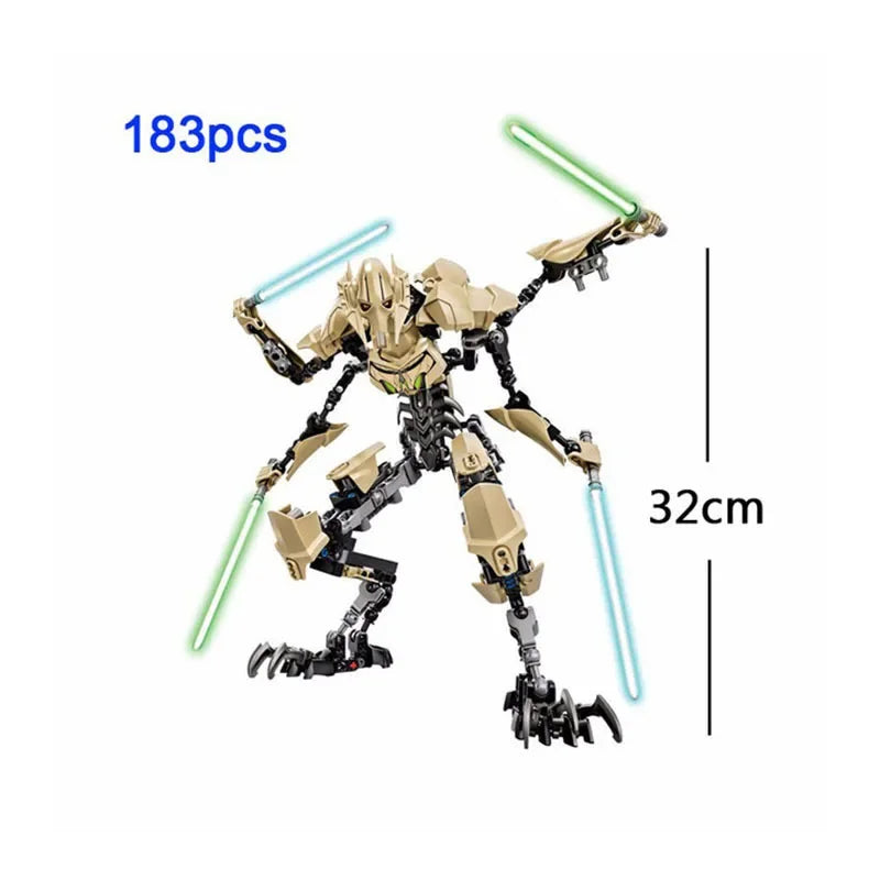 32cm Ksz714 Star Toy Anime General Robot Grievous With Lightsaber Hilt