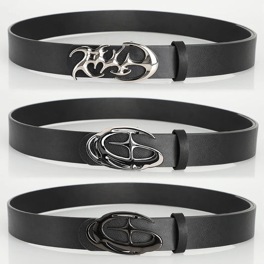 New Stylish Geometric Alloy Needle Buckle Fashion Punk Belt For Men