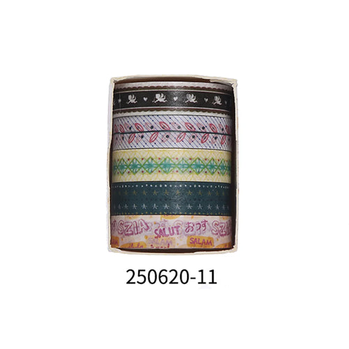 5 rolls of boxed romantic flower handbook tape, cute DIY fresh
