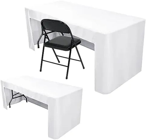 1PC 6Ft Open-Back Tablecloth for Rectangular Table, Washable Fabric