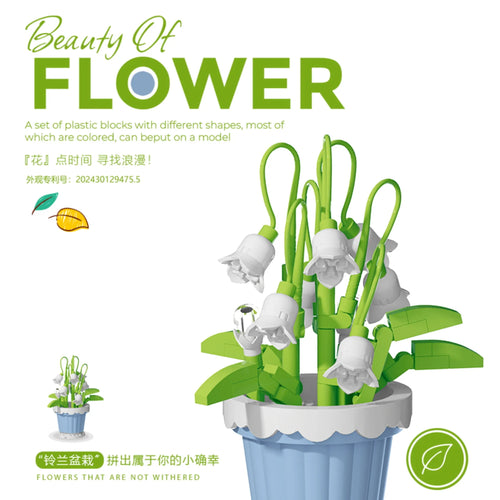 Potted Building Blocks Simulate Succulent Flower Bouquets, Creative