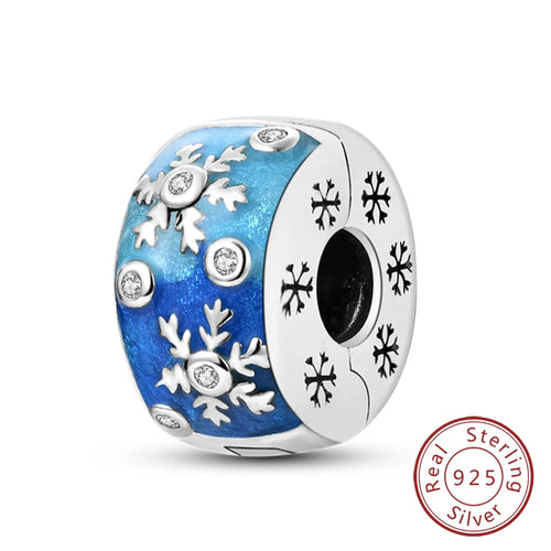 Fit Original Charms Beads 925 Sterling Silver Clip Charms Zircon