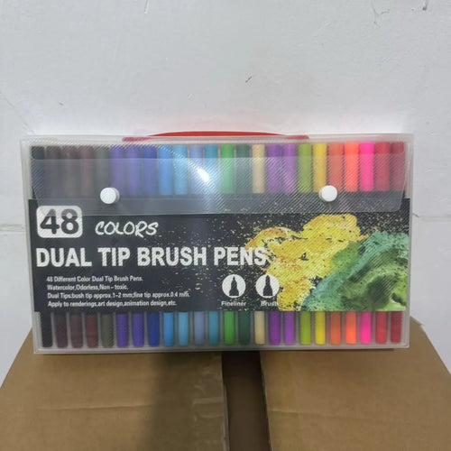 12-168 Colors Dual Brush Pens Art Markers Watercolor Fine and Brush